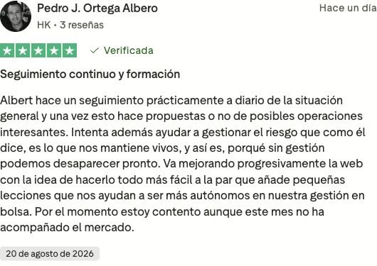 Opinión verificada de Pedro J. Ortega Albero