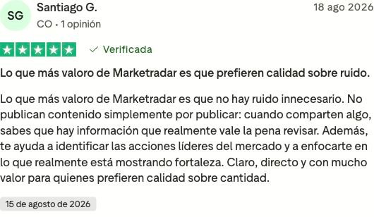 Opinión verificada de Santiago G.
