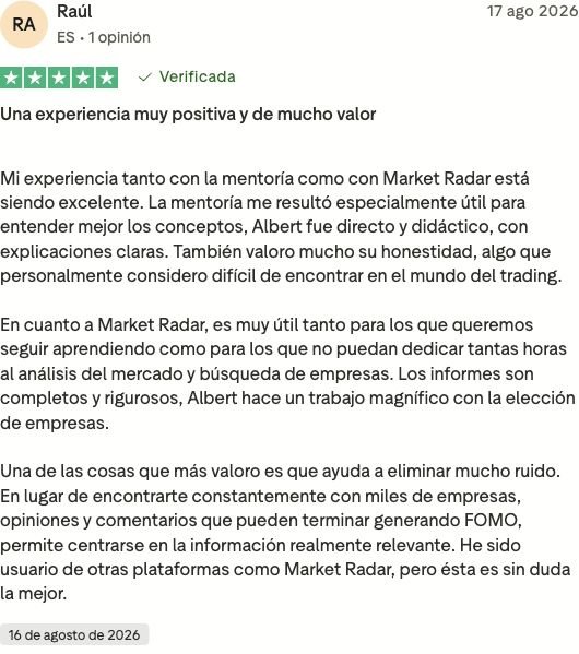 Opinión verificada de Raúl